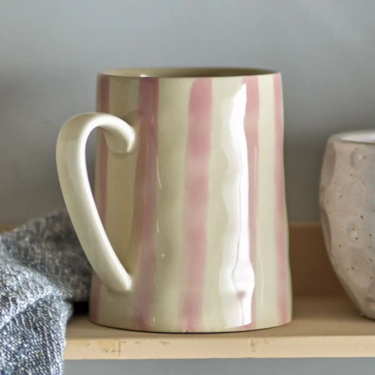 Mug Rayé Rose