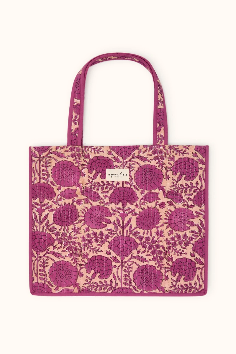 Sac Coton Matelassé, reversible Violet