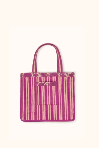 Sac Coton Matelassé, reversible Violet