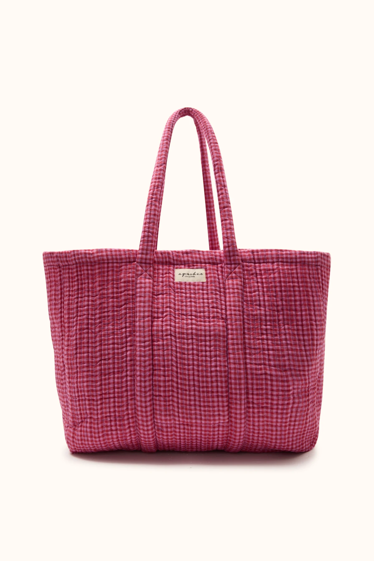 Sac Cabas Matelassé Vichy Rose