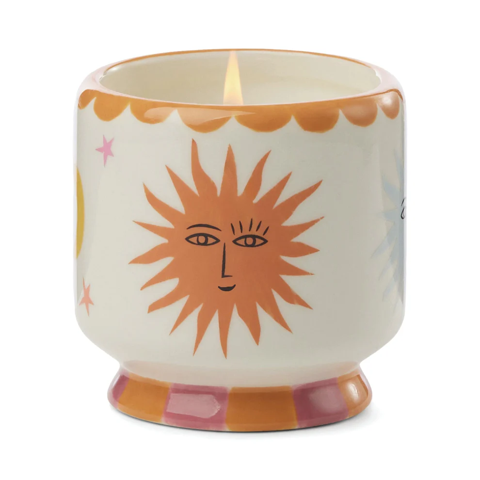 Bougie Hand-painted  "Sun"