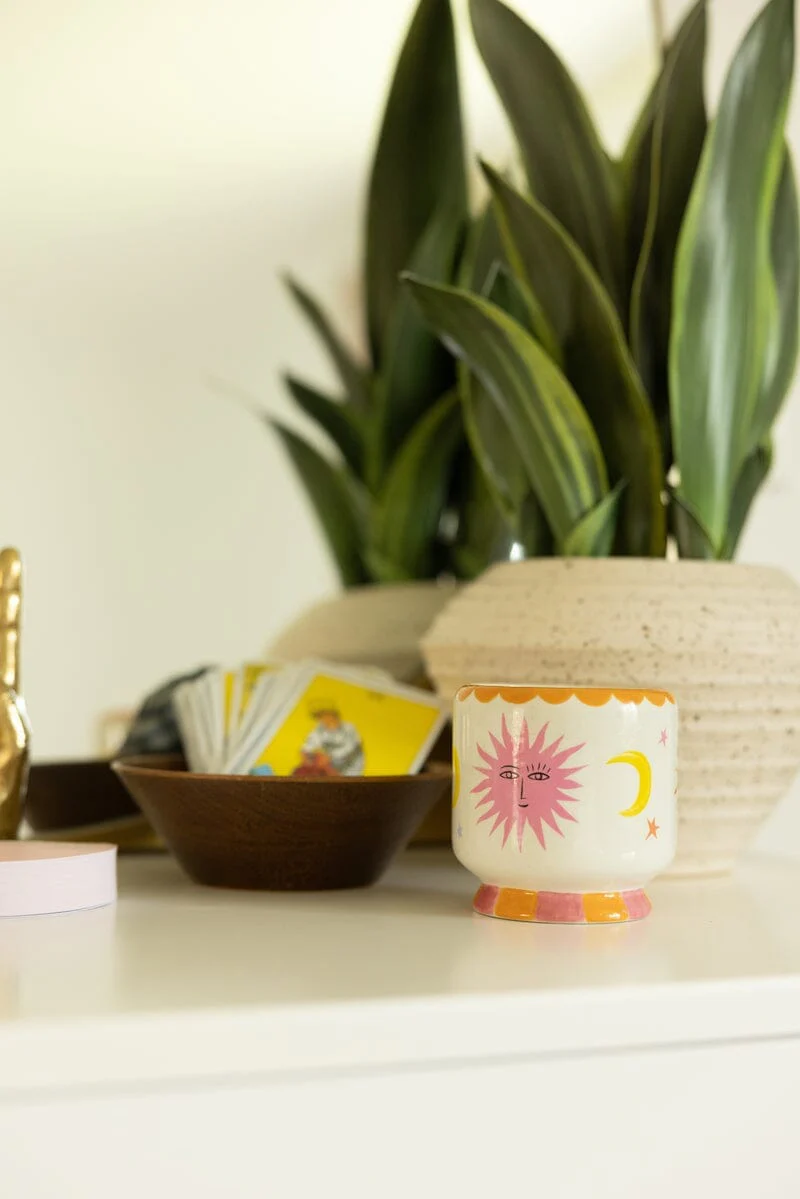 Bougie Hand-painted  "Sun"