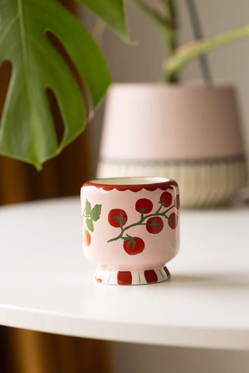 Bougie Handpainted " Tomato Vine "