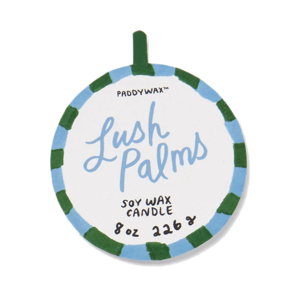 Bougie Handpainted " Palm Tree "