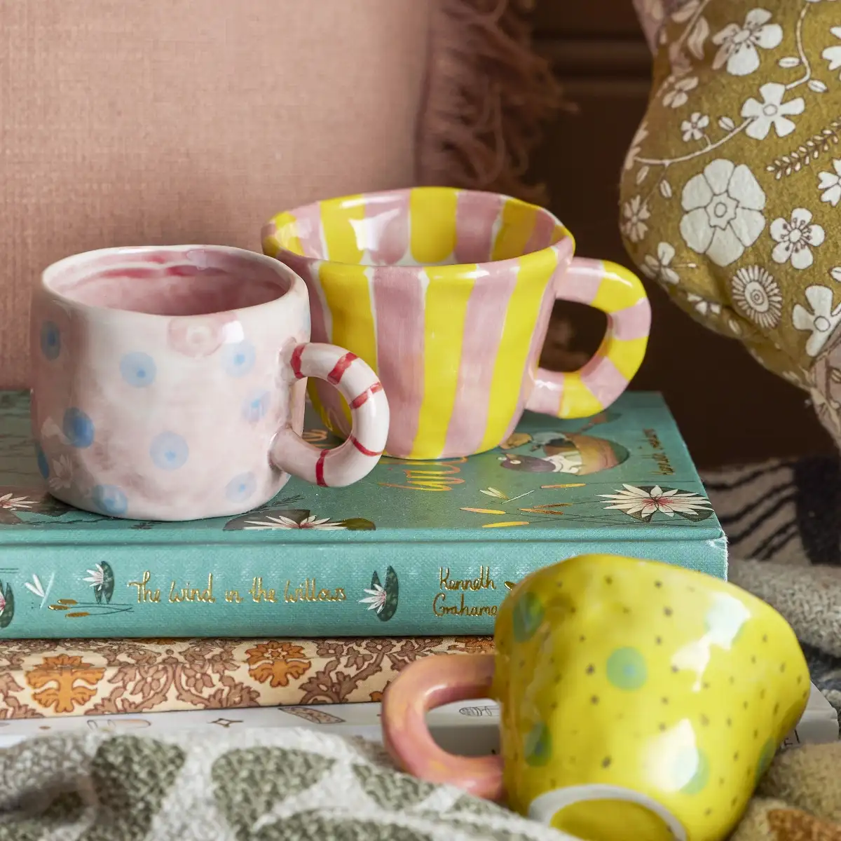 Tasse Rayé mini Rose & Jaune