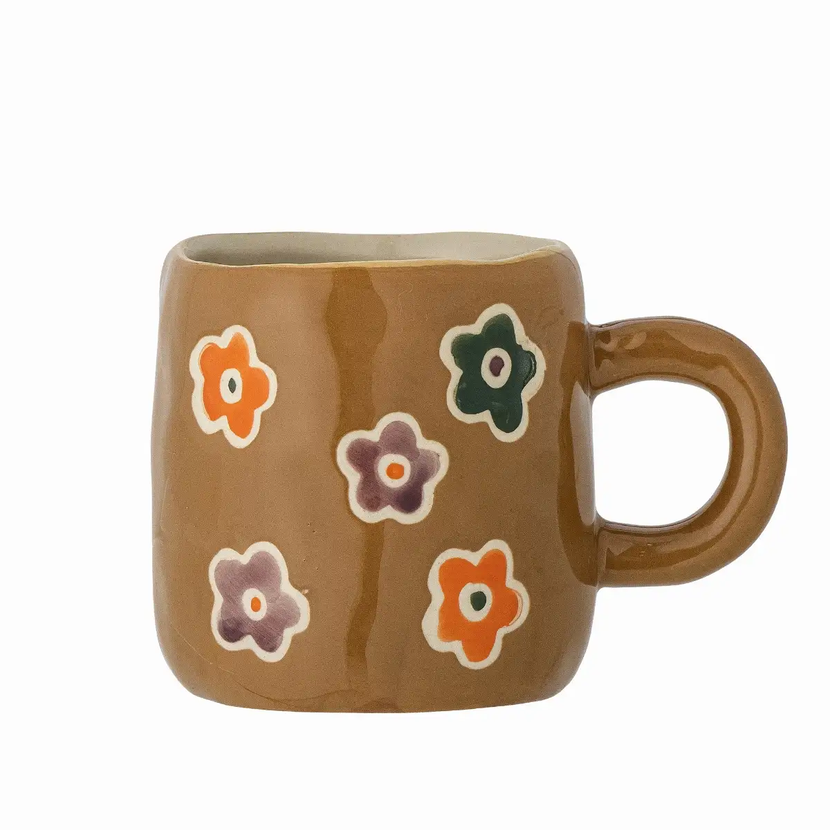 Tasse Marron Petite Fleurs