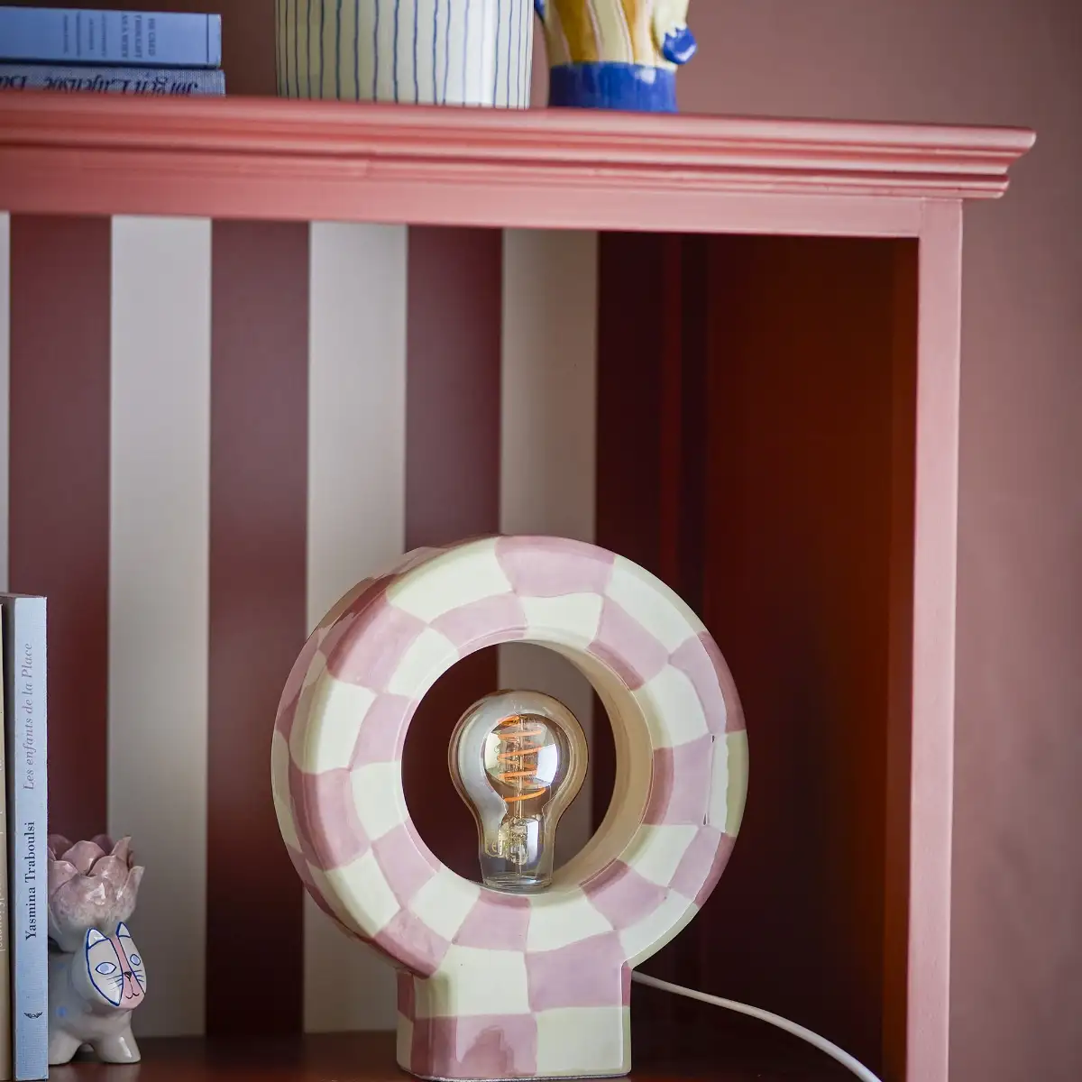 Lampe carreaux en grès