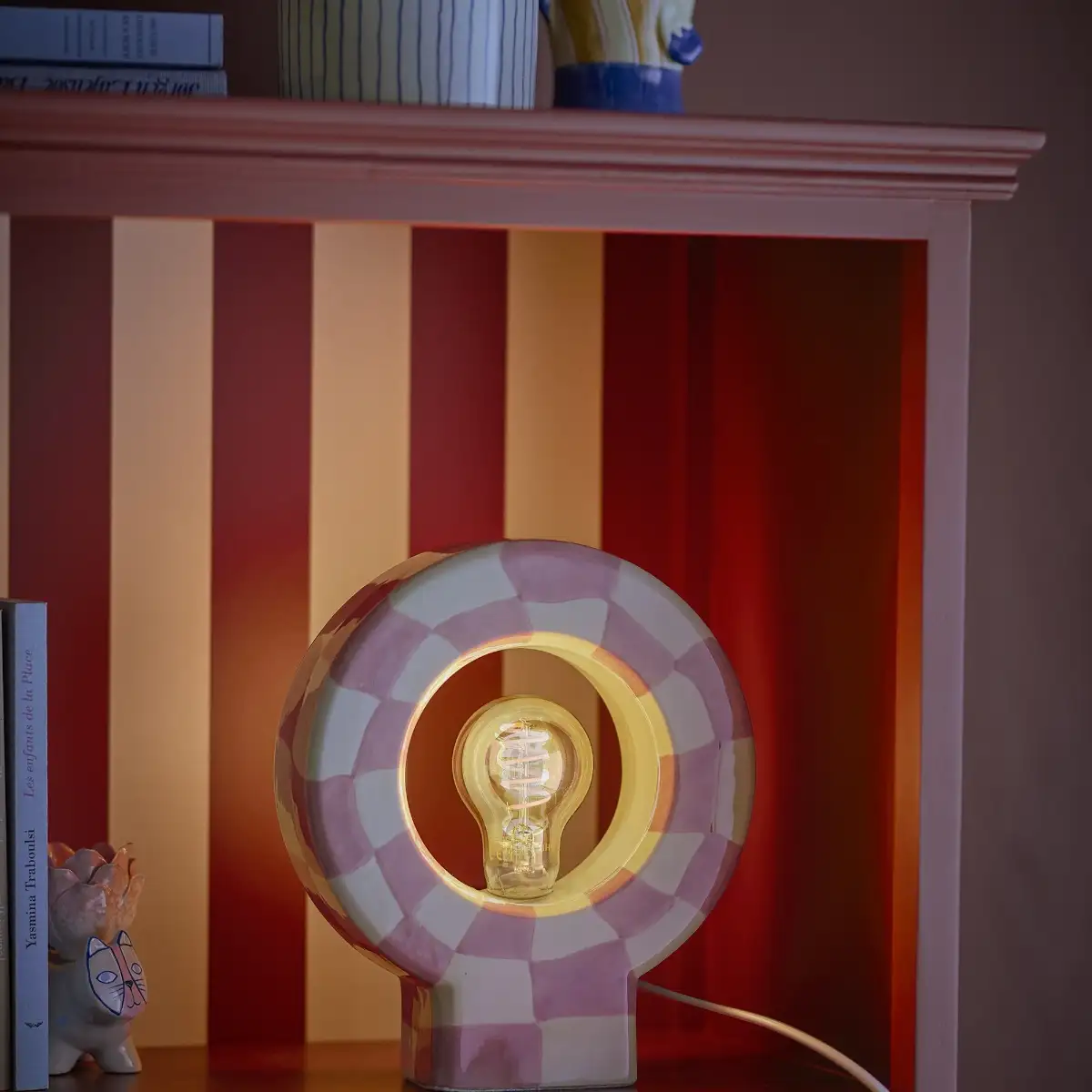 Lampe carreaux en grès