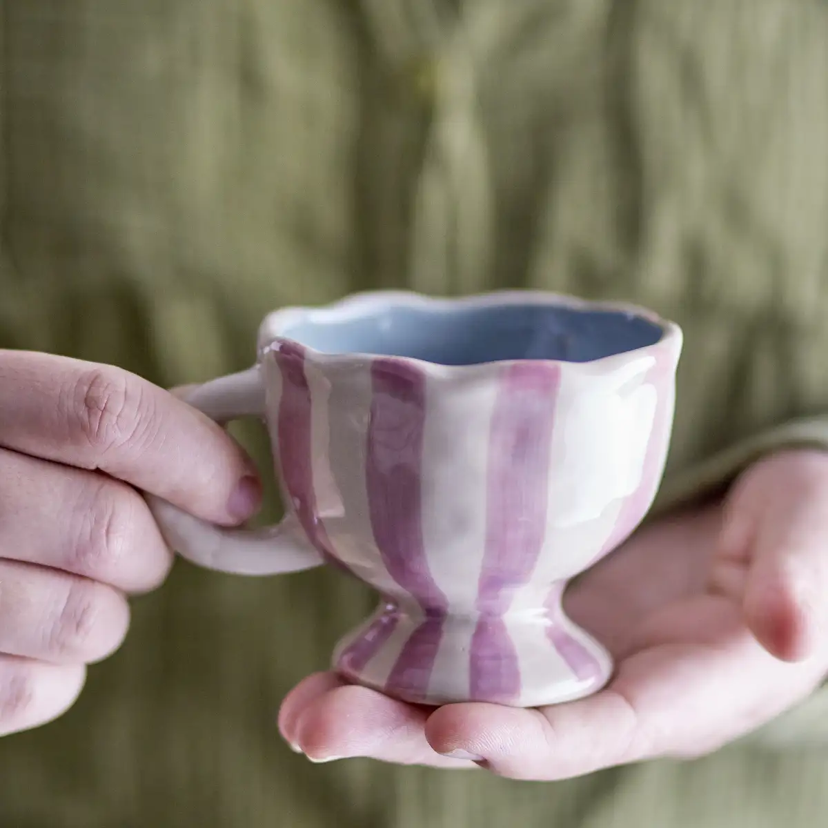 Tasse rayé élégante