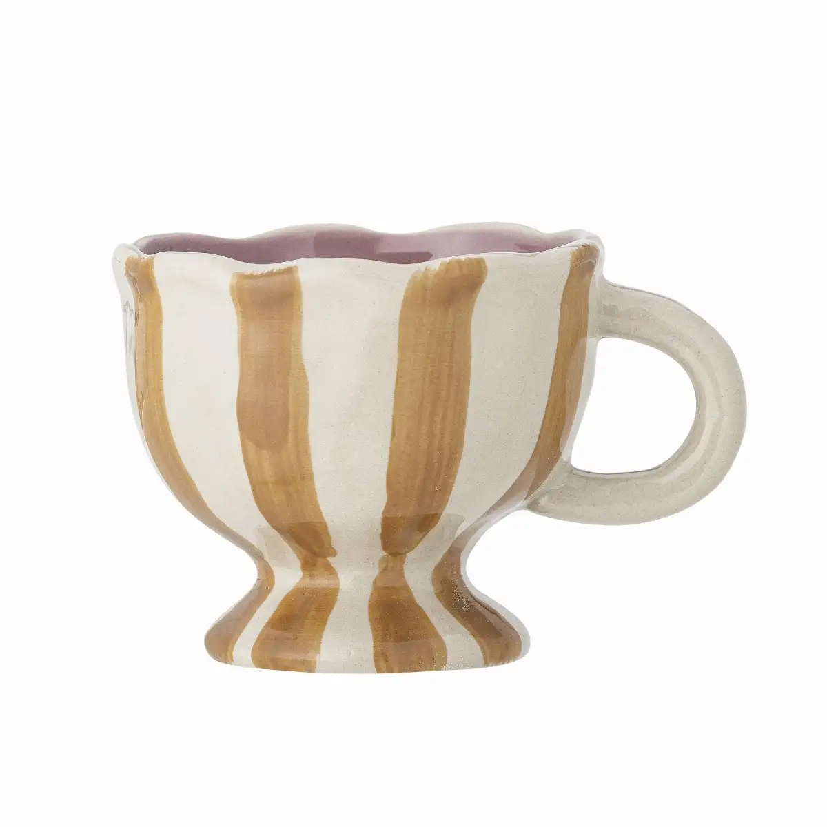 Tasse rayé élégante Ocre