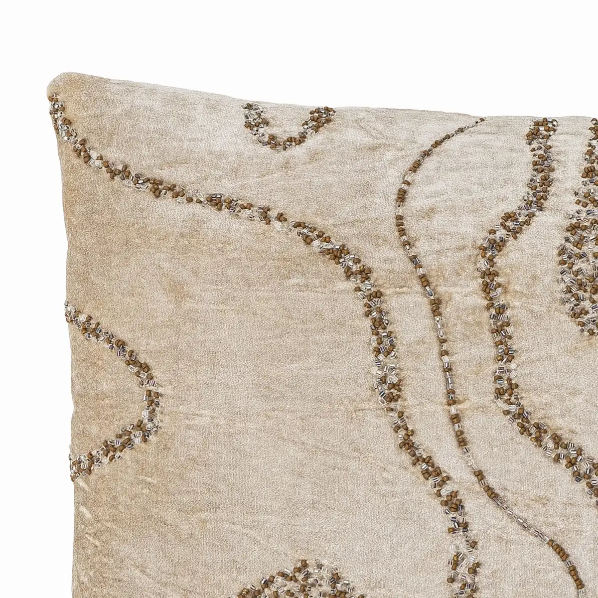 Coussin Velour & Perles