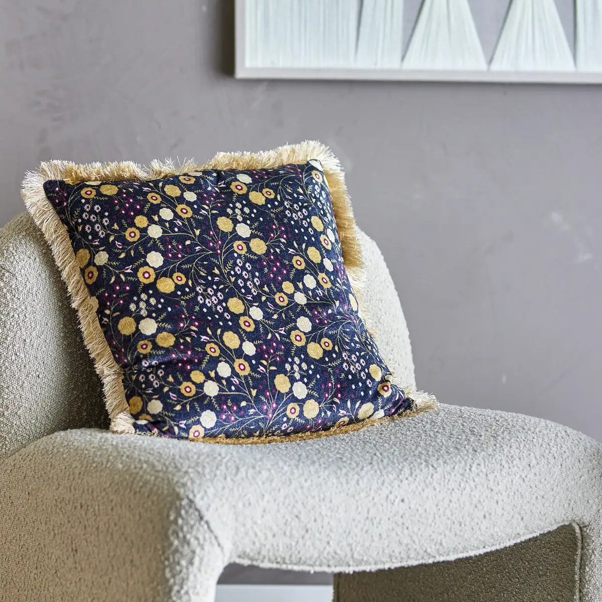 Coussin en velour de coton