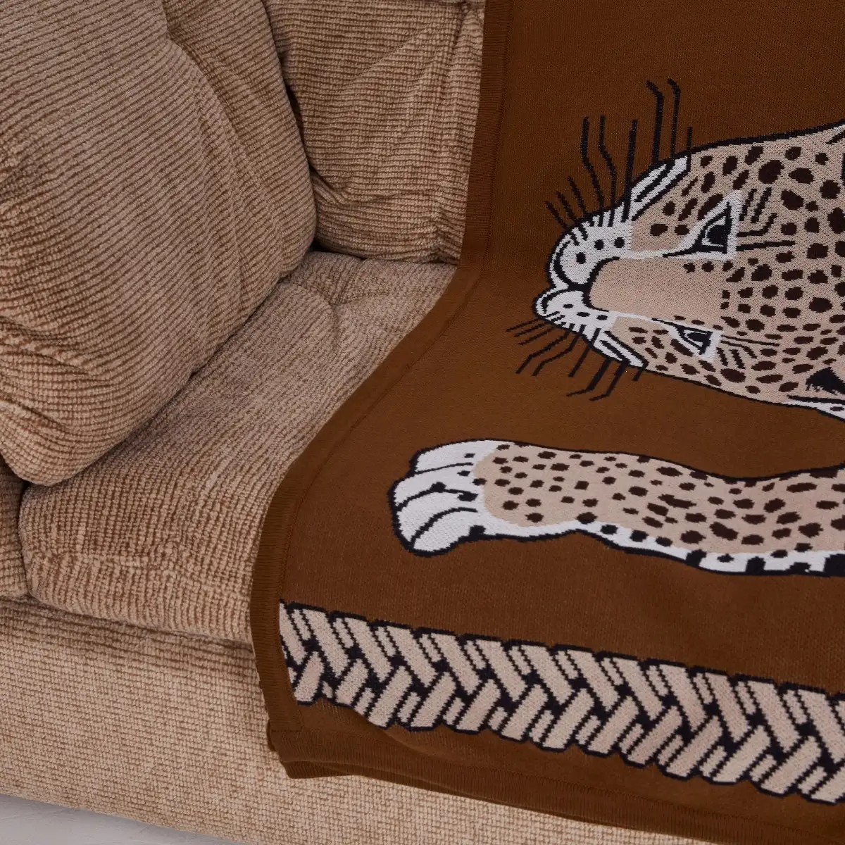 Plaid 130 Leopard Marron