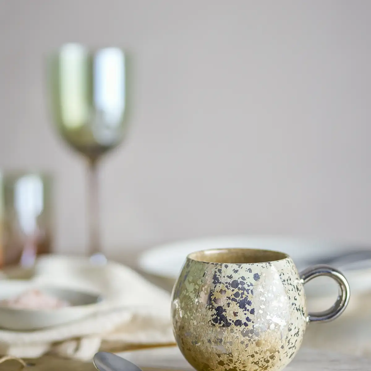 Tasse argent & doré