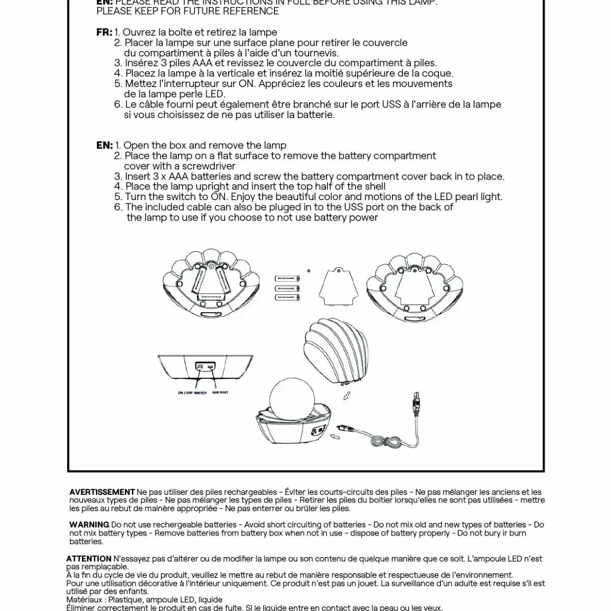 Lampe Coquillage "doré"