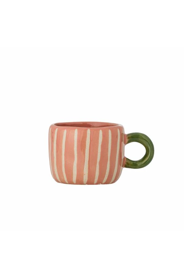 Tasse Mini, Rayé Rose