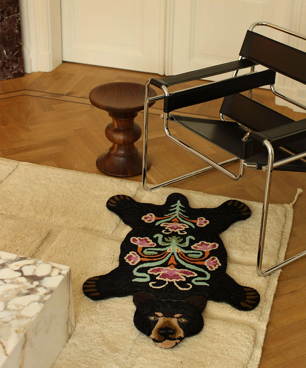 Tapis Bear Black Small