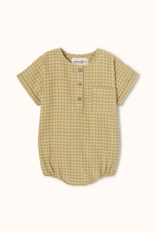 Barboteuse Carreau Kaki