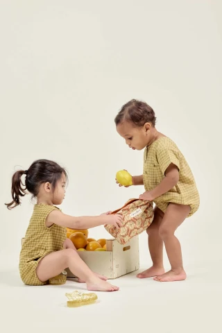 Barboteuse Carreau Kaki