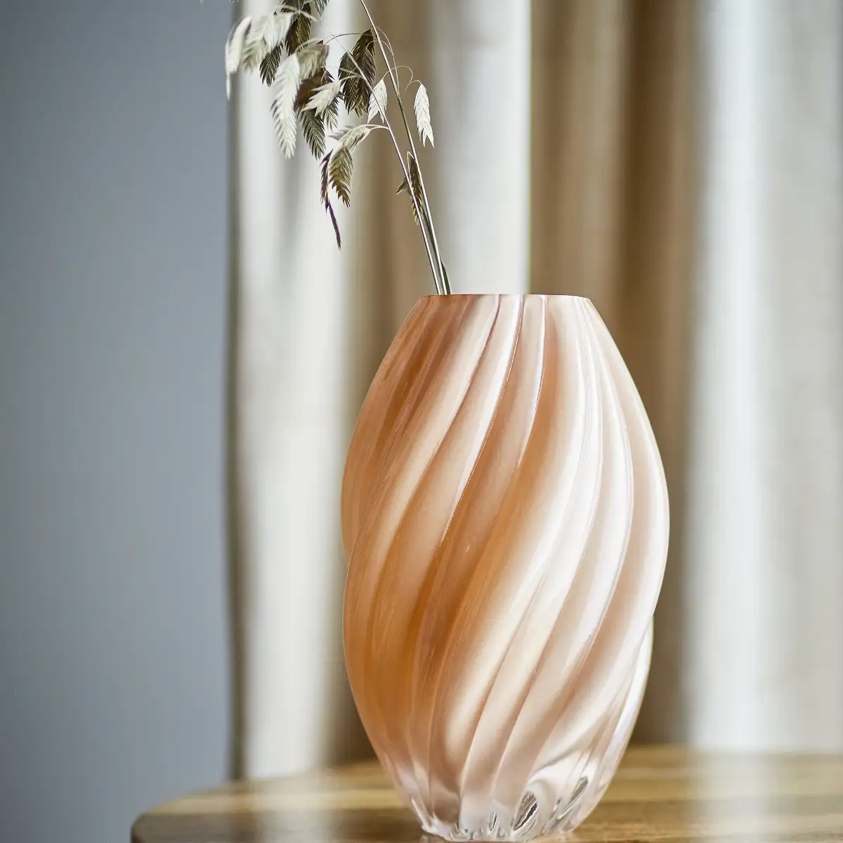 Vase en Verre Soufflée, Beige