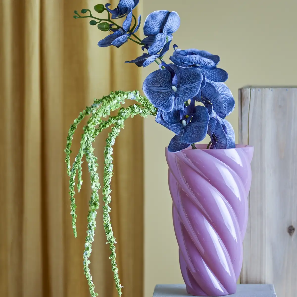 Vase en Verre Soufflée, Rose