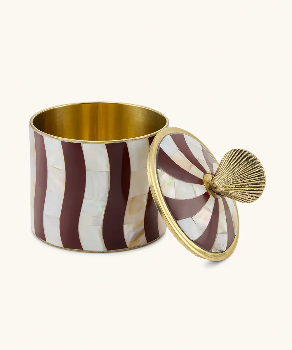 Boite Nacre & Marron , Coquillage