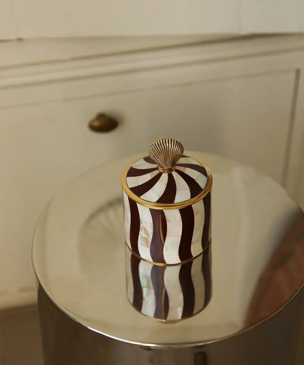 Boite Nacre & Marron , Coquillage