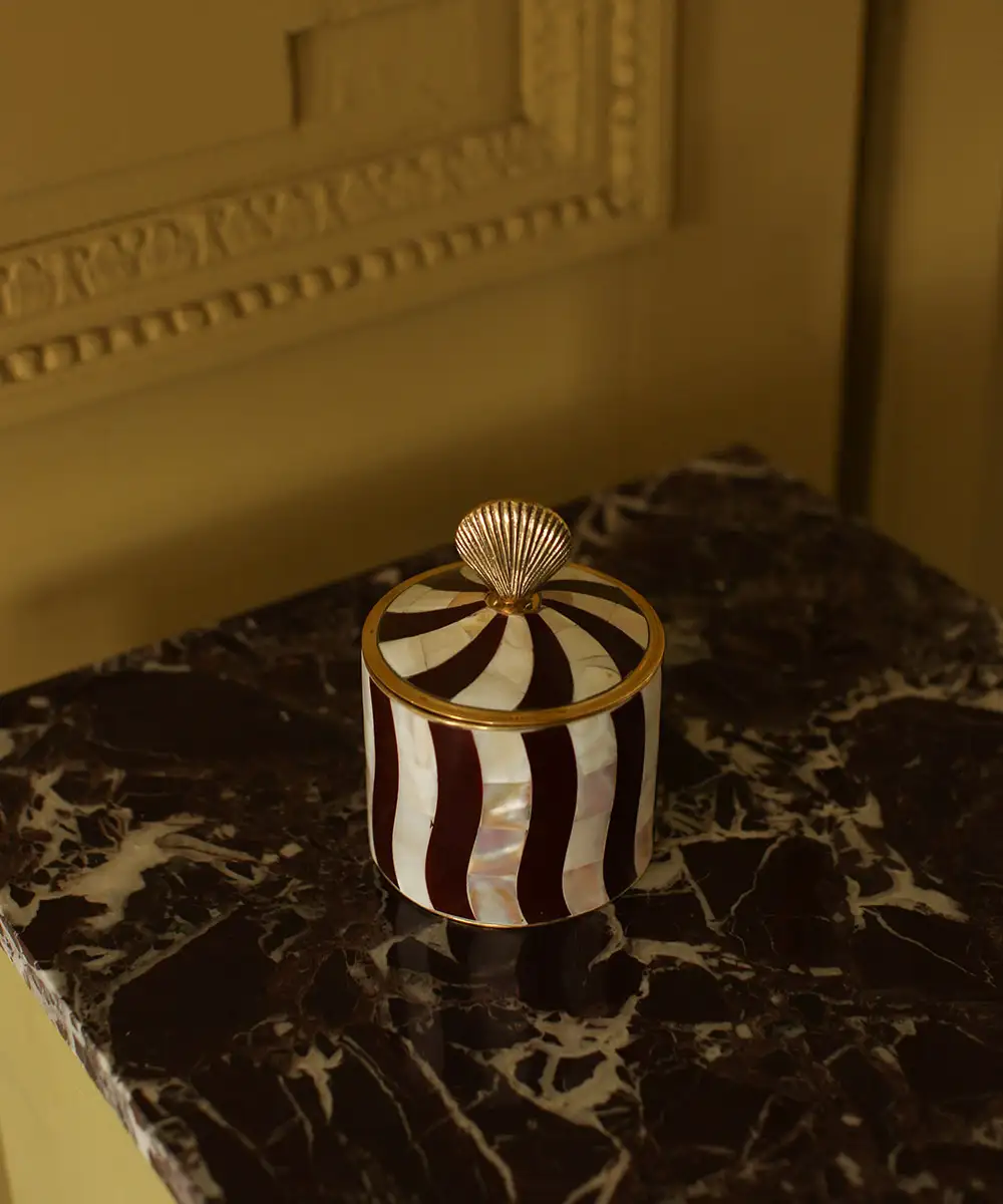 Boite Nacre & Marron , Coquillage