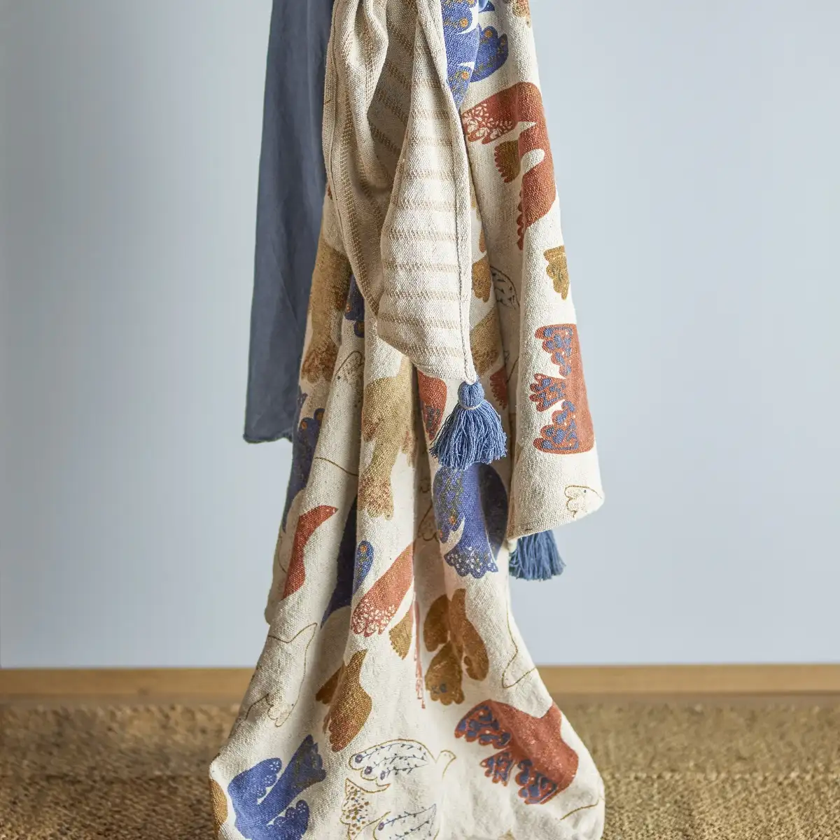 Plaid Coton Recyclé, Flowers