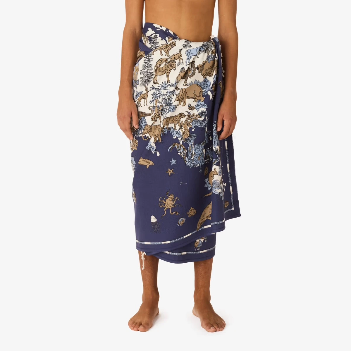 Fouta « Atlas » Bleu Marine