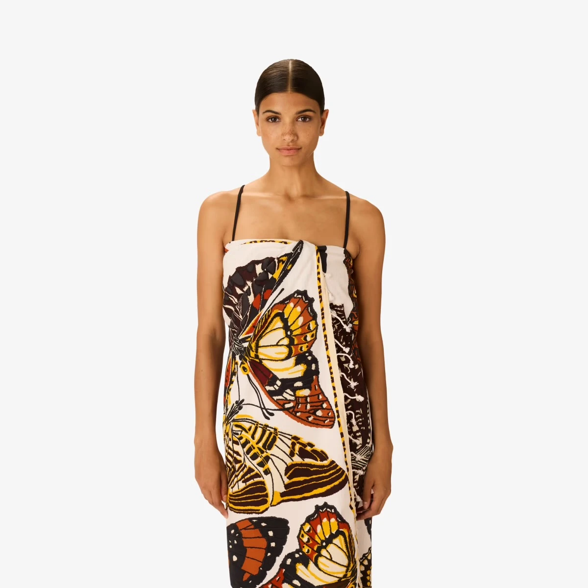 Fouta « Papillons » Nude