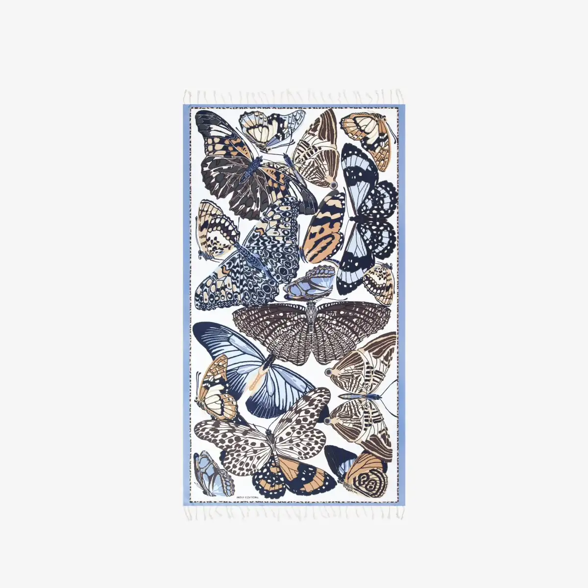 Fouta « Papillons » bleu