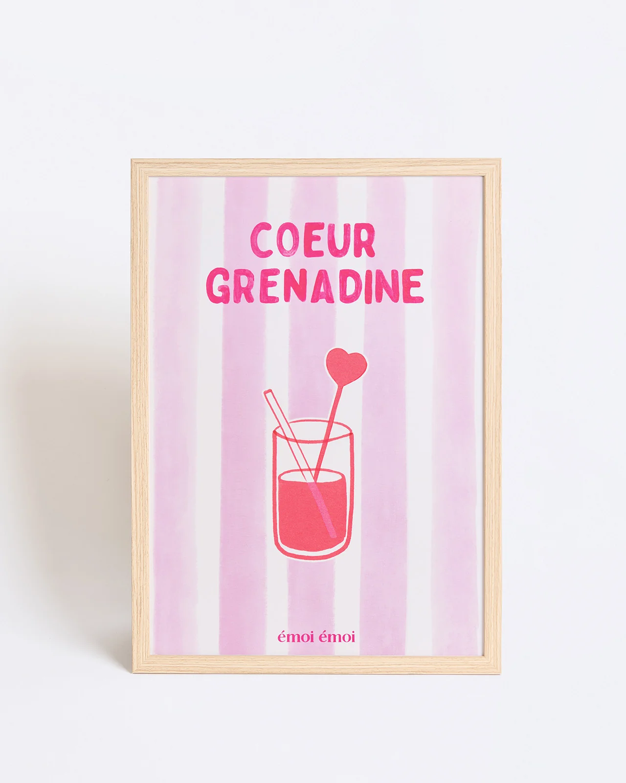 Affiche A4 " Coeur Grenadine"