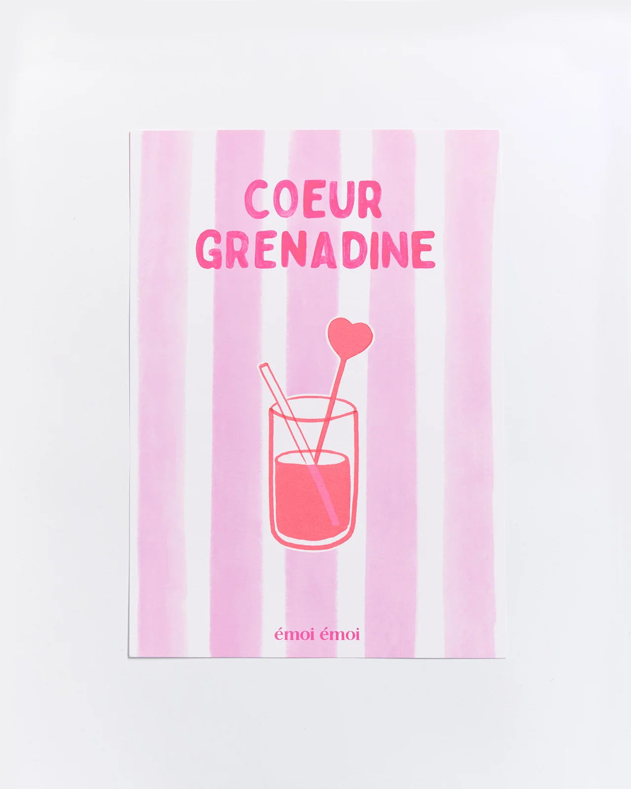 Affiche A4 " Coeur Grenadine"