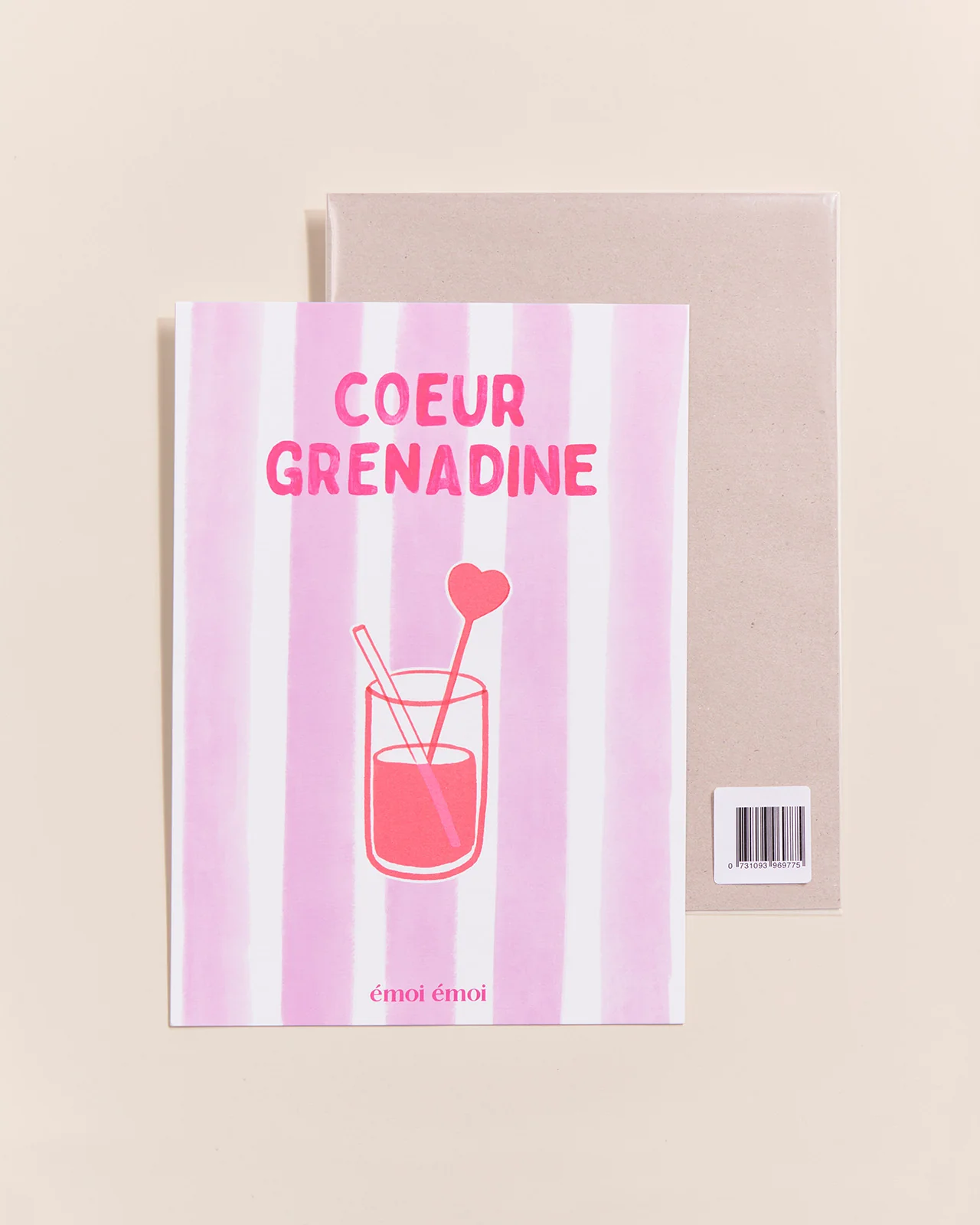 Affiche A4 " Coeur Grenadine"