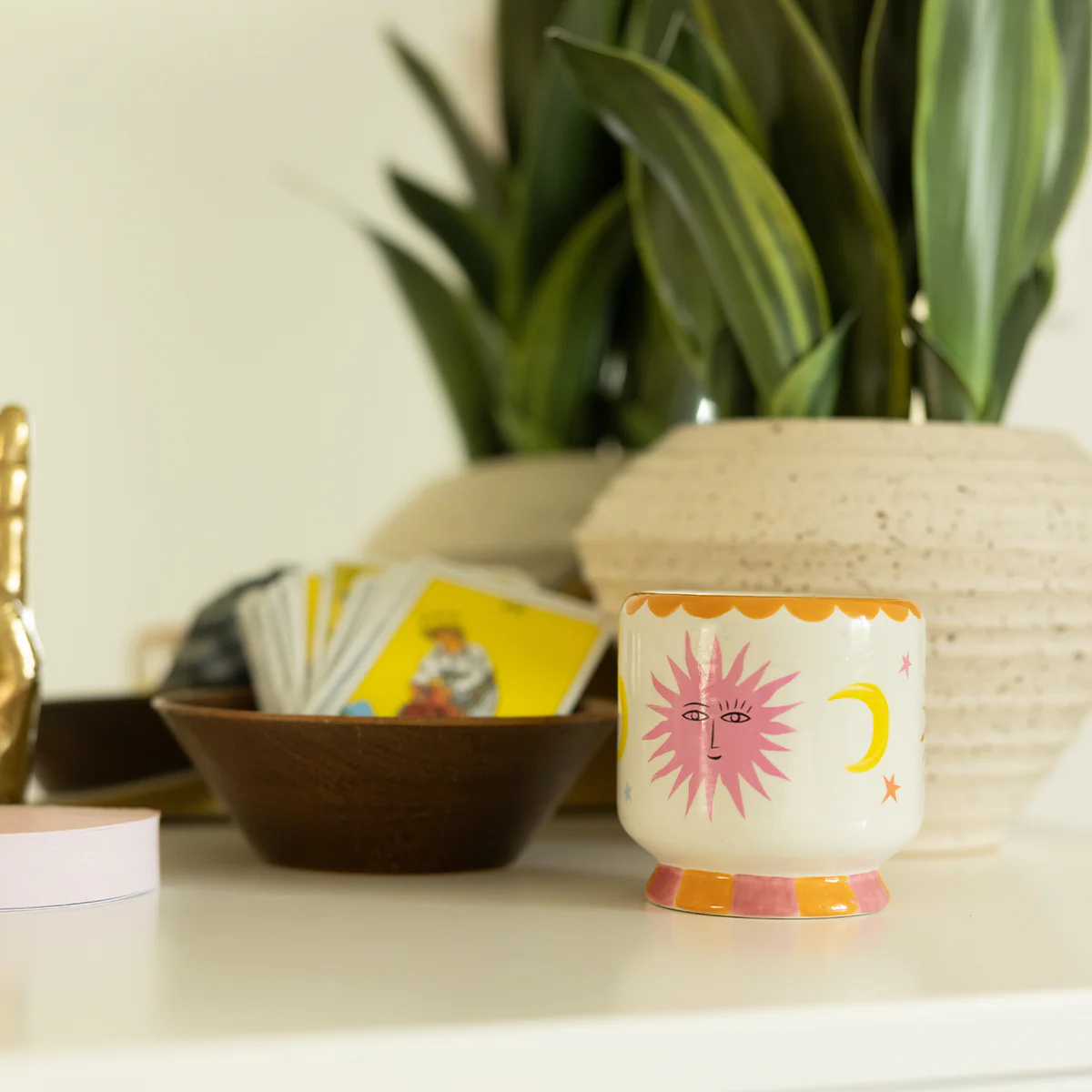 Bougie Hand-painted  "Sun"